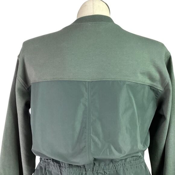 Athleta Sweatshirt Womens M Green Long Sleeve Triumph Hybrid Crewneck - Picture 9 of 11